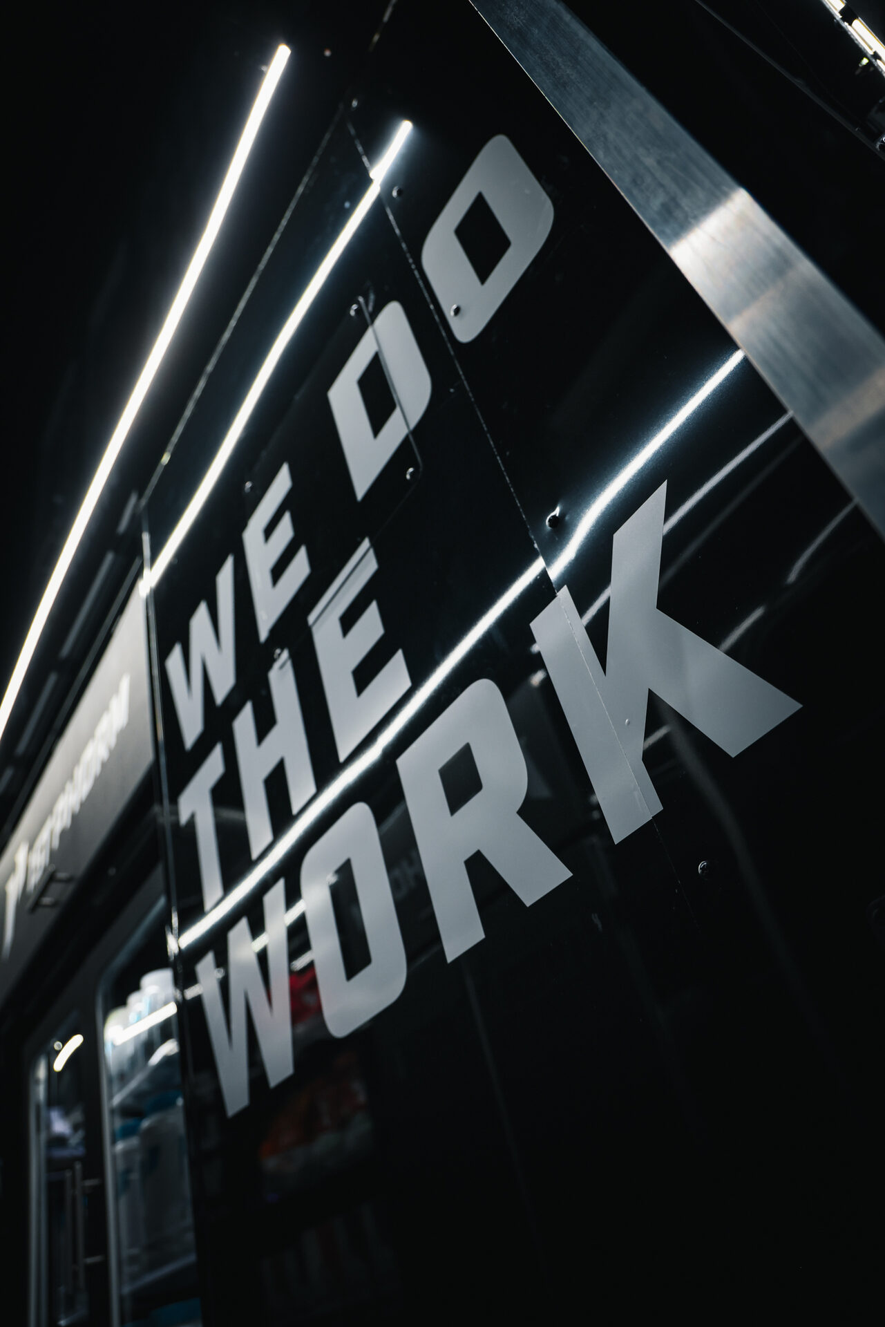 Fit Truk 3.0 branded interior wall graphic