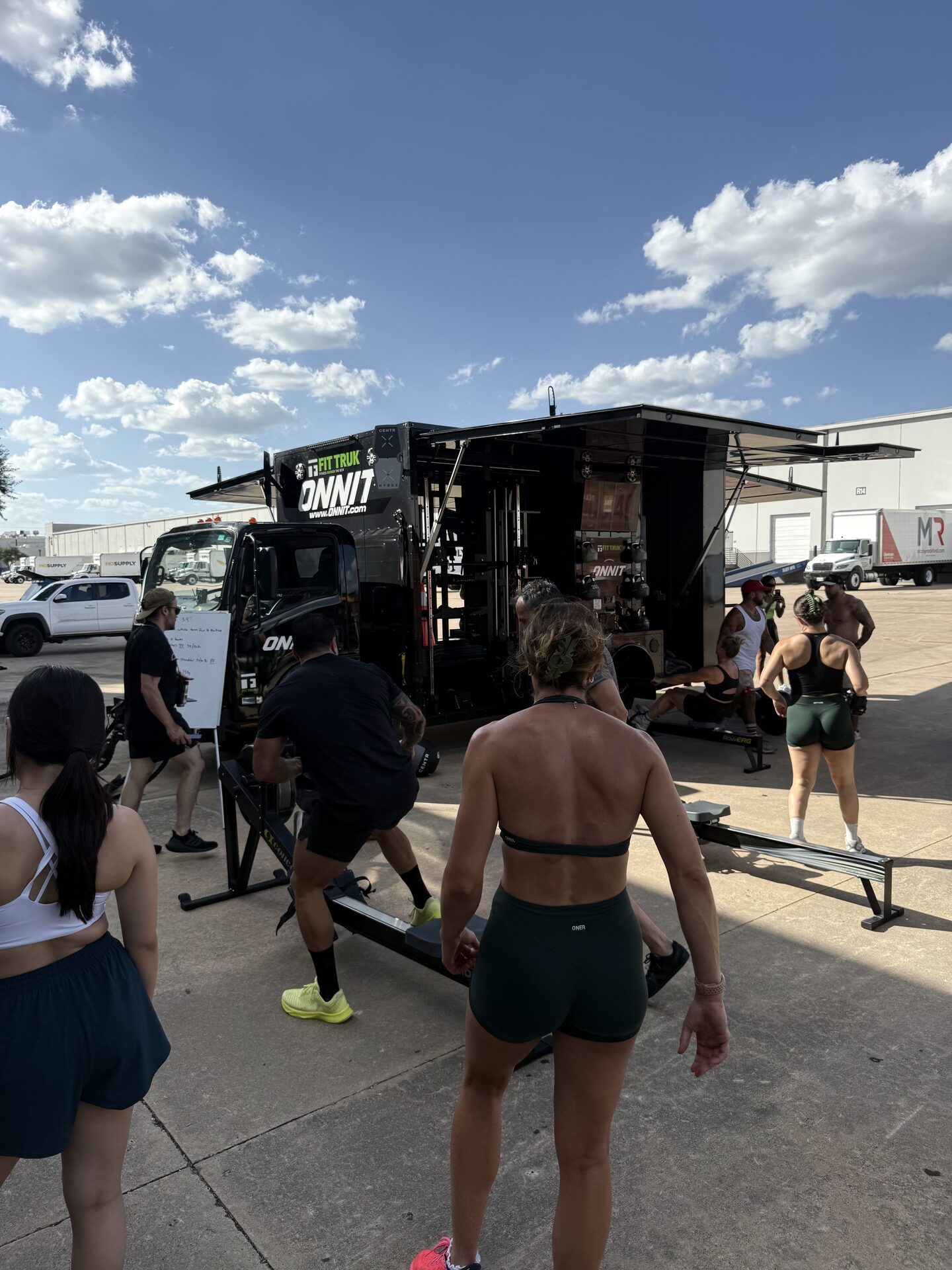 Onnit Fit Truk hosting an outdoor group workout