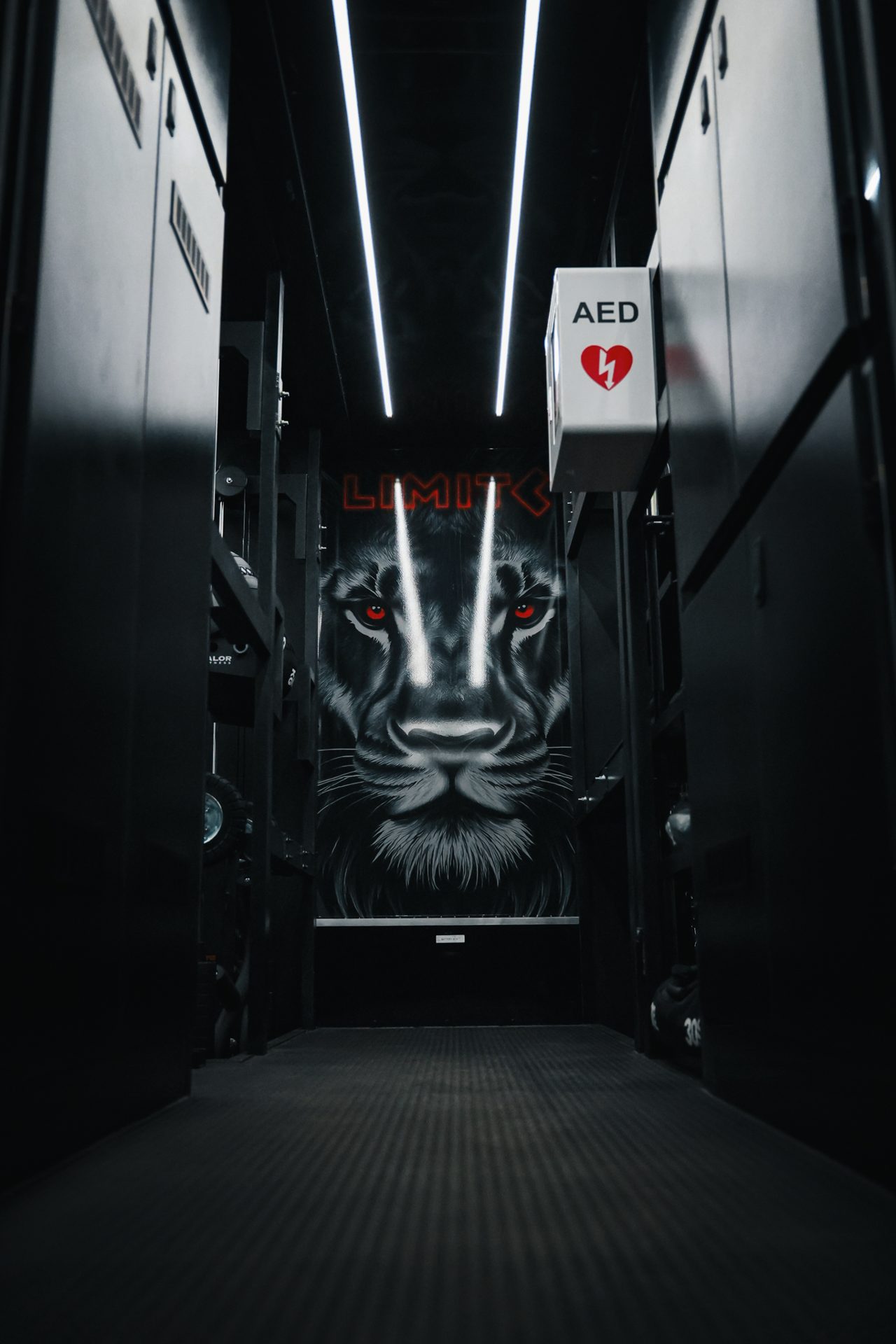 Fit Truk 2.0 interior corridor with AED station